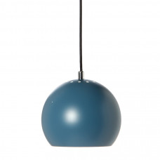 Лампа подвесная ball, 16х?18 см, голубая матовая, черный шнур